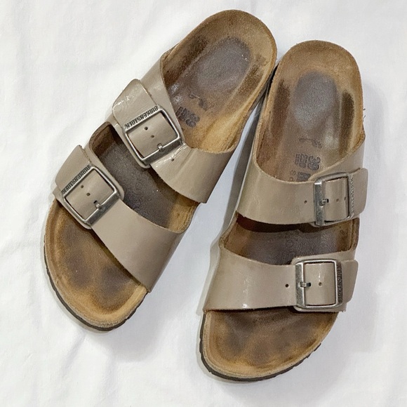 Birkenstock Beige Double-Strap Sandals - Picture 2 of 4
